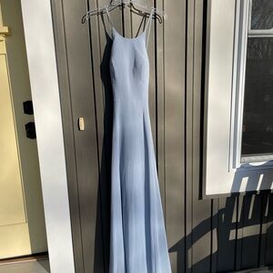 Azazie Light Blue Maxi Dress